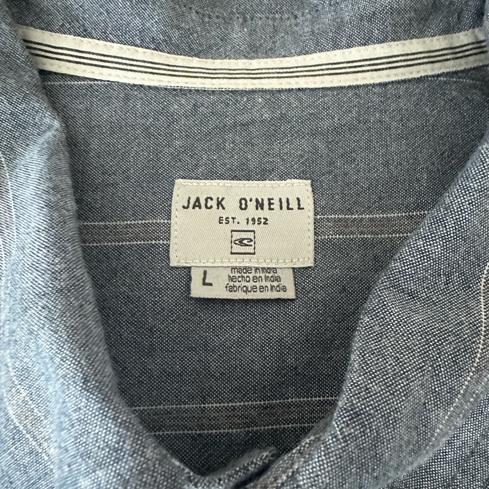 Jack O’Neill short sleeve button down collar shirt with pocket. Navy shirt - Picture 4 of 5